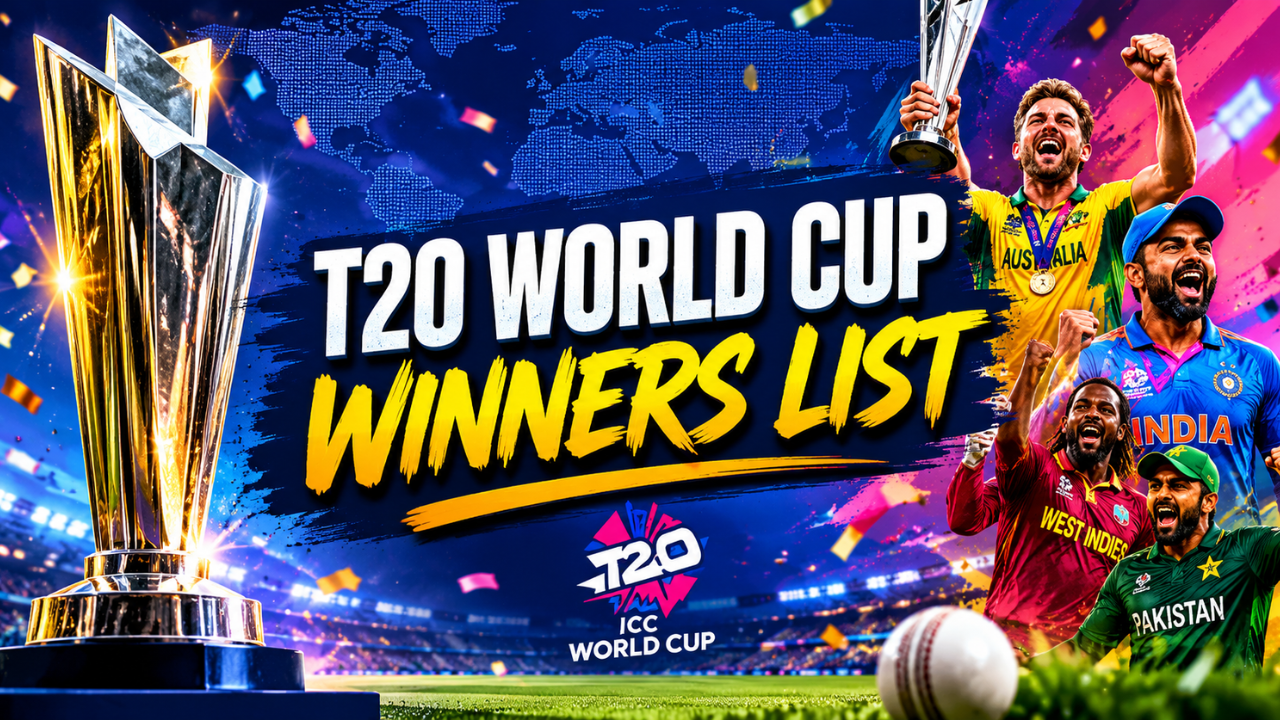 T20 World Cup Winners List
