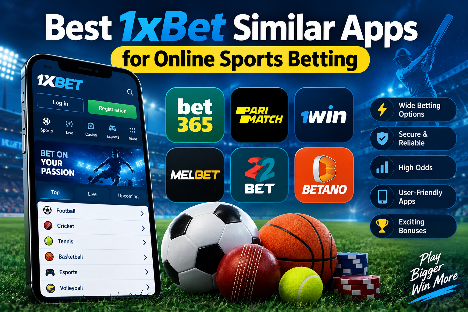 Best 1xBet Similar Apps for Online Sports Betting