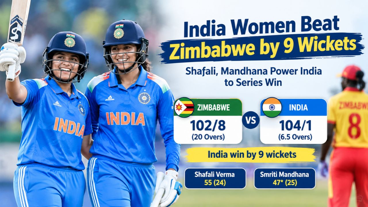 India Women Beat Zimbabwe by 9 Wickets to Seal T20I Series